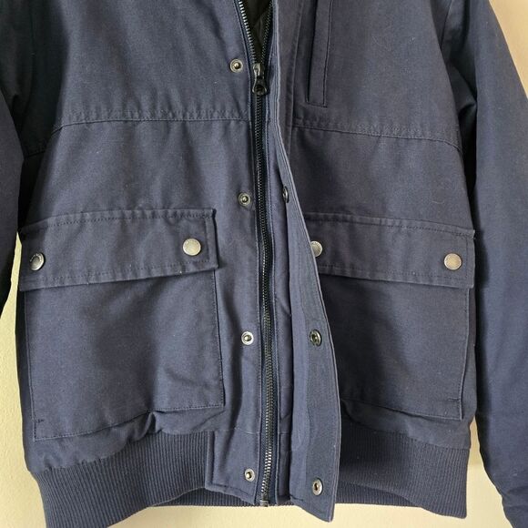 Quicksilver Bomber Jacket Size Large Blue - Picture 6 of 9